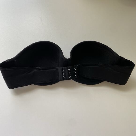 Victoria's Secret Lined Strapless Bra Lightly Padded Black Underwire 34A - Picture 4 of 10